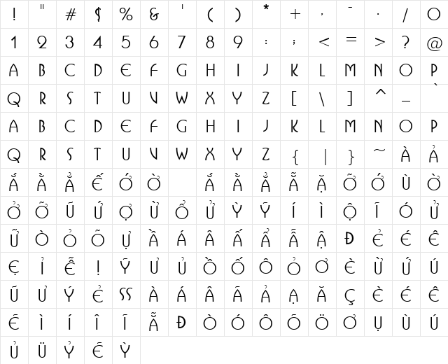 VPS Bac Giang Hoa VPS Bac Giang Hoa  glyph index