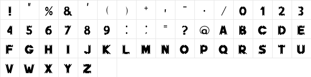 Pointink Zona 21 Ice Regular  glyph index