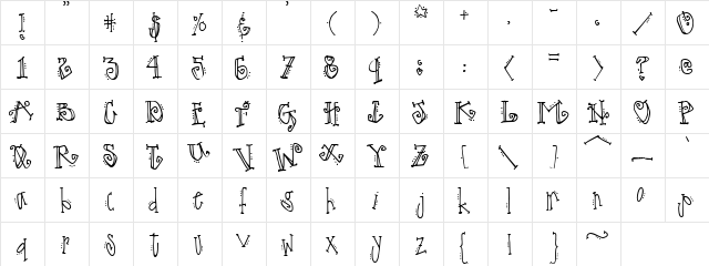 DJ Roman Funk Regular  glyph index