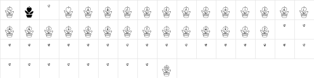 FL Love Plant Regular  glyph index