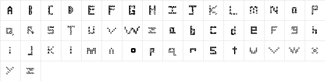 pAxToN Regular  glyph index