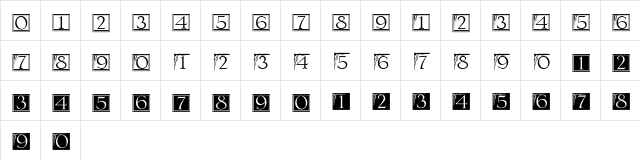 DecoNumbers LH Serlio Regular  glyph index