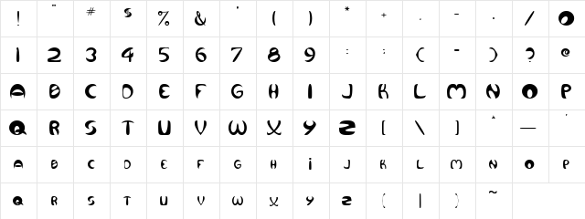 Ear Rings Regular  glyph index