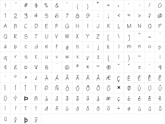 FZ HAND 1 SPIKED Normal  glyph index