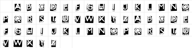 HOTMETAL Normal  glyph index