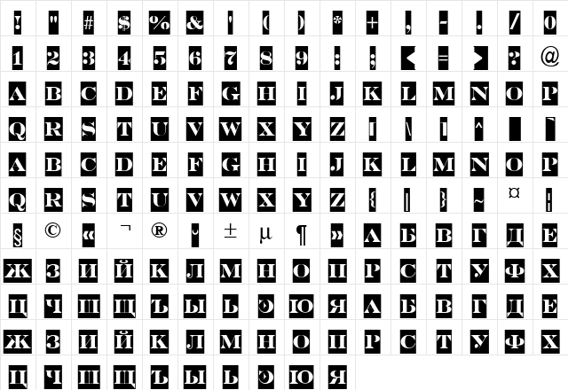 a_SeriferTitulCm Demi  glyph index