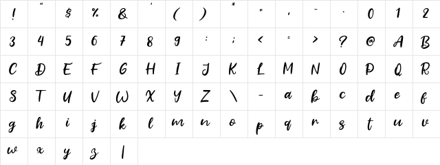 Fresh Guava Regular  glyph index