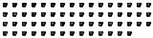 pf_arkansa Regular  glyph index