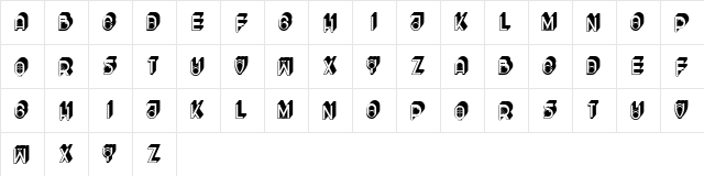 Beers Regular  glyph index
