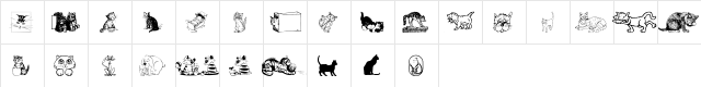 CattArt Regular  glyph index