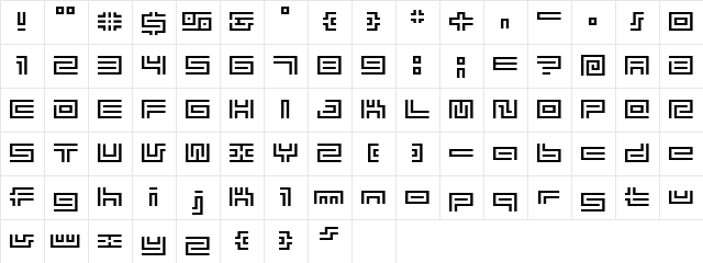 BM tube A10  glyph index