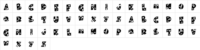 KR Back To School Regular  glyph index