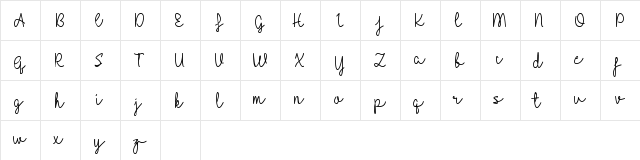 Halilintar Regular  glyph index