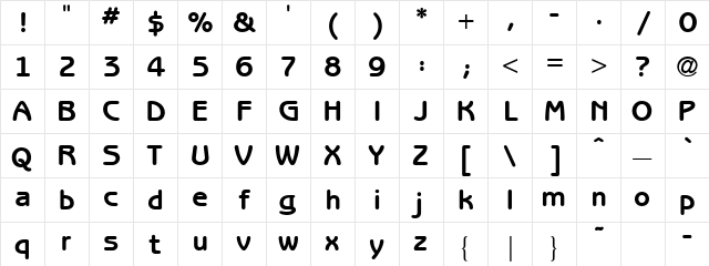Frederick Old Style Bold Regular  glyph index