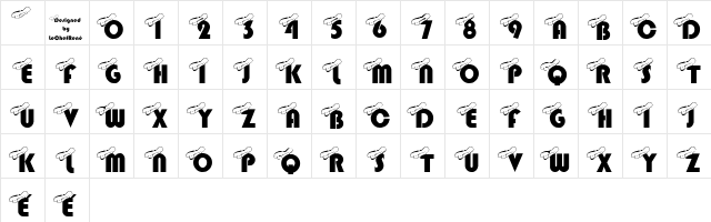 LCR LeChef Regular  glyph index