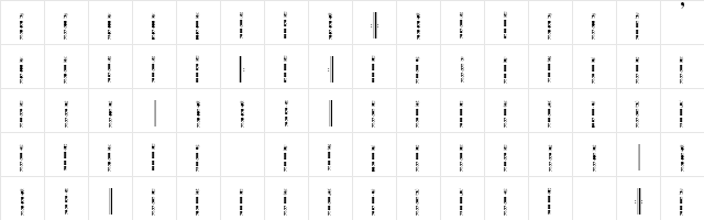 RecorderEyes Regular  glyph index