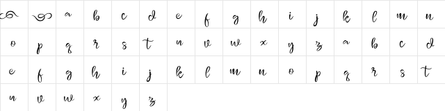 monggolah Regular  glyph index
