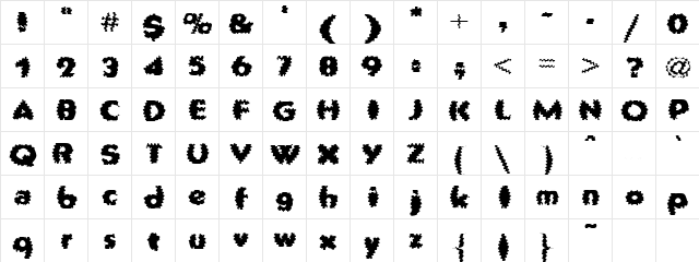 Suffrage 1 Regular  glyph index