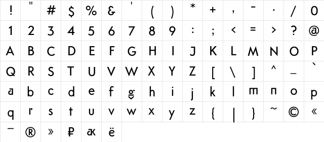 ft anima Medium  glyph index