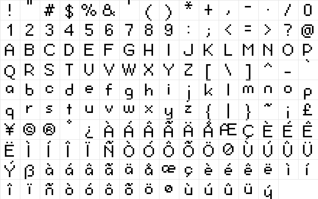 FFF Harmony with PL Regular  glyph index