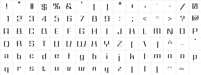 Whiz Kid Regular  glyph index