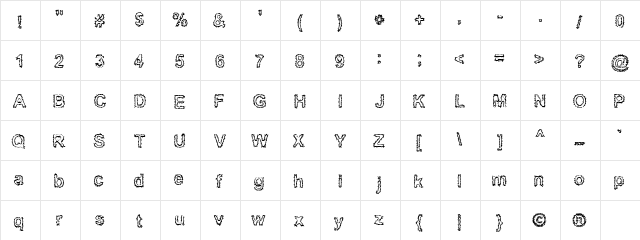 BN Kuktus Regular  glyph index