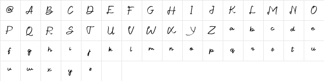 Arguetta Regular  glyph index