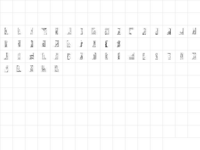 LSTiffany2 Regular  glyph index