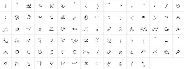 Vampire Games 3D 3D  glyph index