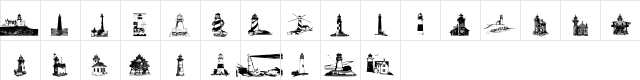 Harbour Lights Regular  glyph index