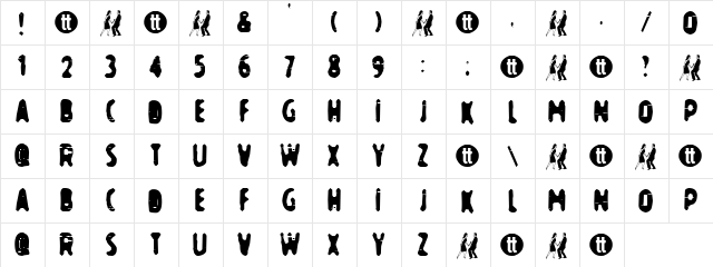 Cynic Regular  glyph index