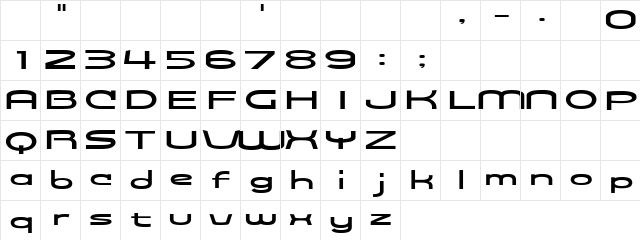 Legend Regular Regular  glyph index