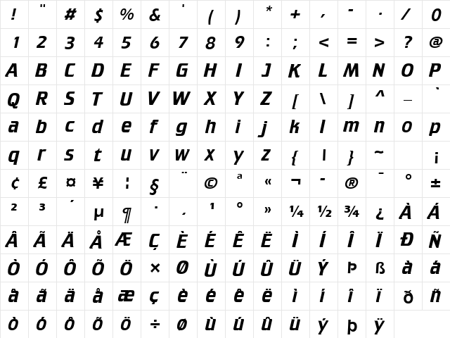 Crillee (Plain)  glyph index