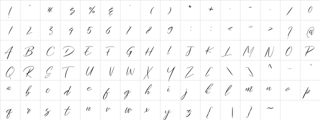 Entopia Regular  glyph index