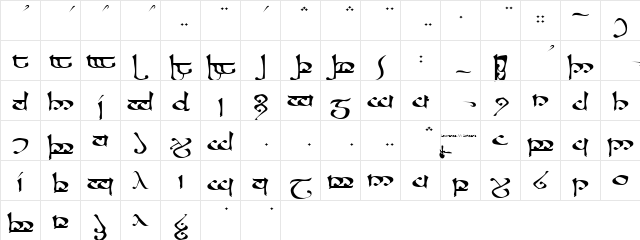 CSL-Moroma Regular  glyph index