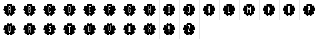 PickledPansies Regular  glyph index