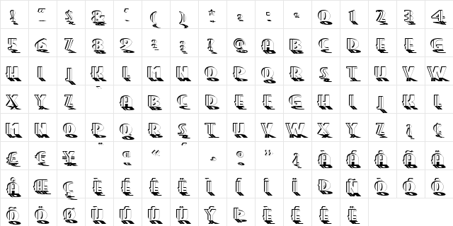 Grand Prix Revised Regular  glyph index