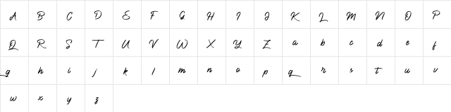 BlueKing Regular  glyph index