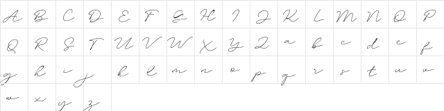 Amalina Regular  glyph index