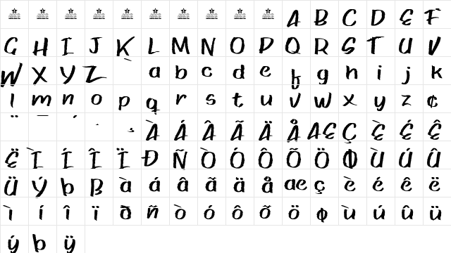 Paper rib reg Regular  glyph index
