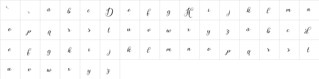 Hebydia Demo  glyph index