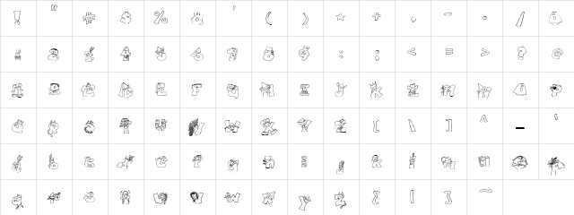 LDJ Masquerade Regular  glyph index