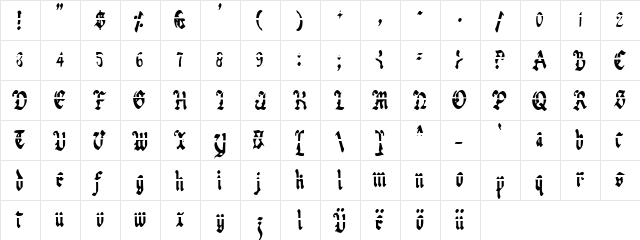 Uberh&#56946&#57189 Lazar Condensed Lazar Condensed  glyph index