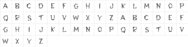 Cha mylle  glyph index