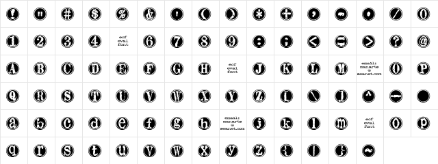 thump (eval) Regular  glyph index
