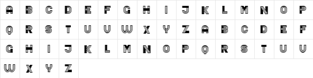 Bathroom Regular  glyph index