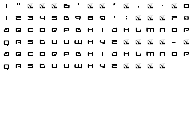 Footnote Regular  glyph index