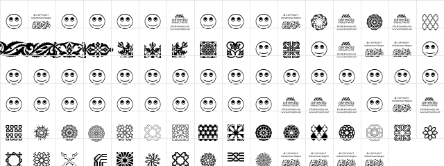 AGA Arabesque Free Sample Regular  glyph index