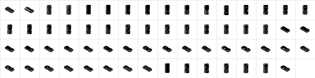 dotica Regular  glyph index