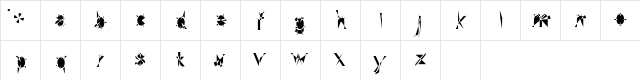 Selfish RegularA  glyph index